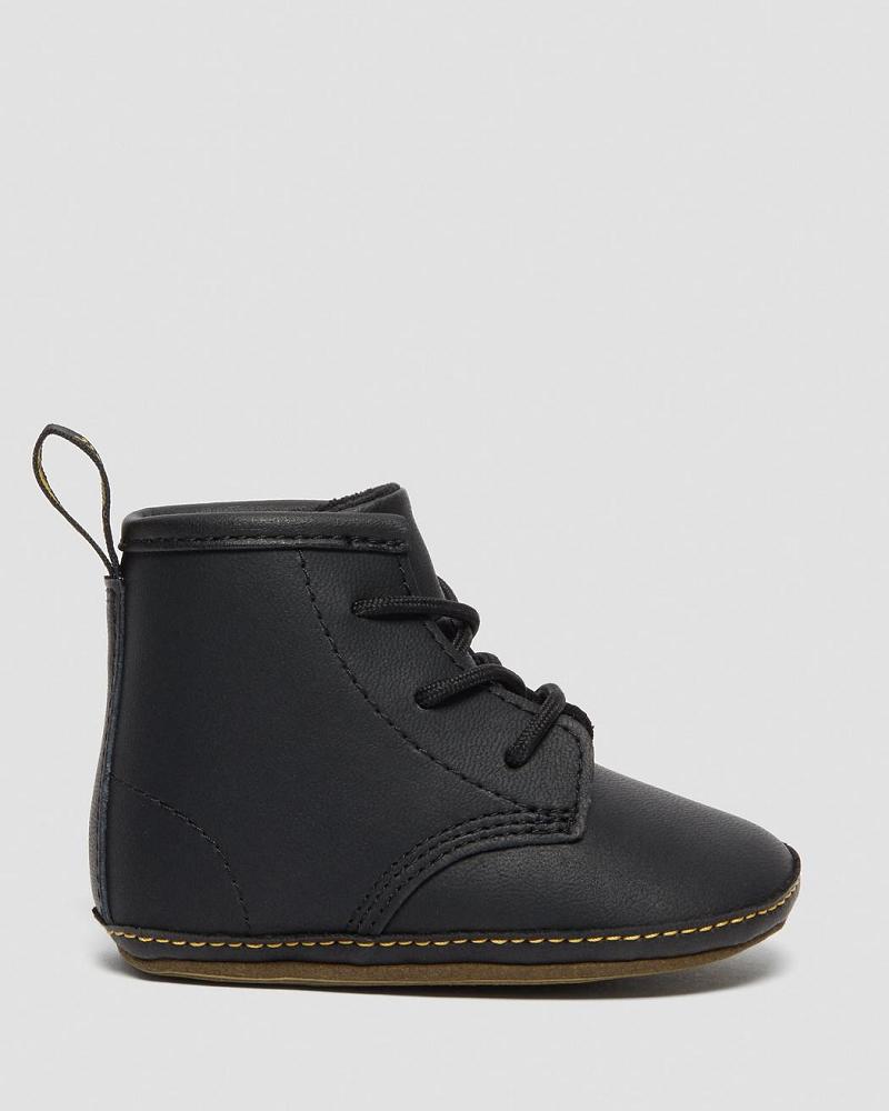 Dr Martens Newborn 1460 Auburn Leren Booties Vrijetijdslaarzen Kinderen Zwart | NL 159PJJ